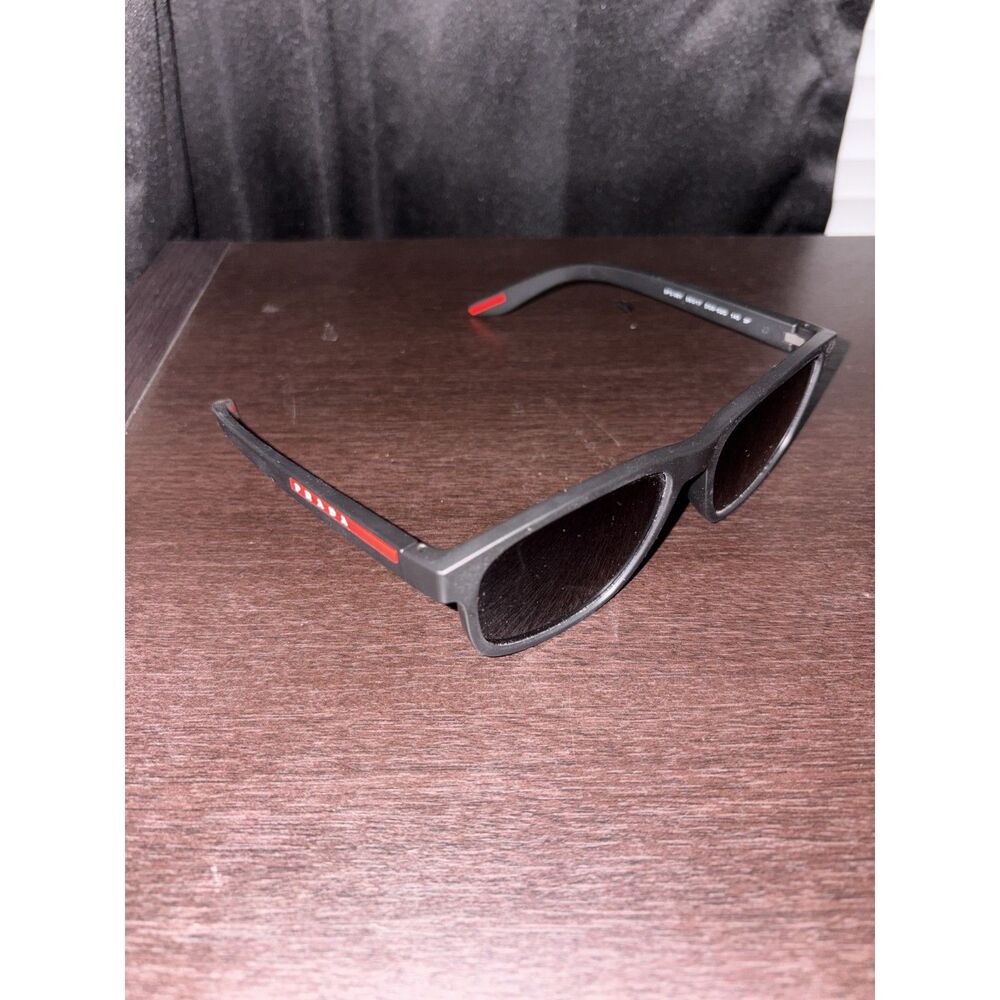 Prada Linea Rossa PS 06YS DG002G Black Grey Polarized Men's 56 mm Sunglasses